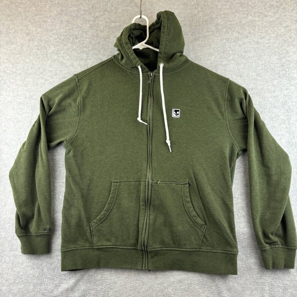 Skullcandy Mens XL Green Full-Zip Hoodie With Drawstring Hood‎ & Pockets